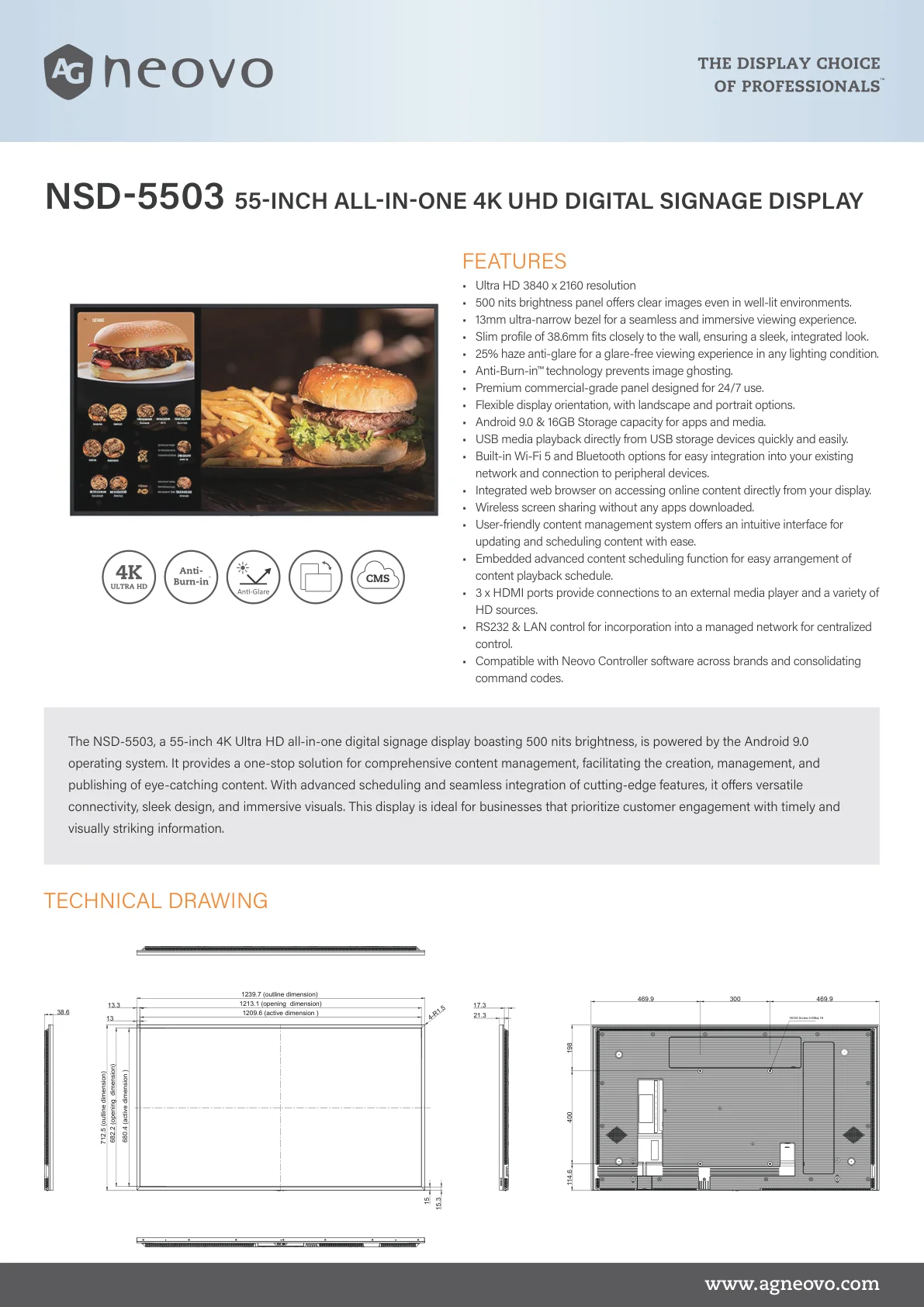 NSD-5503 – 55" Android Signage – Vorschau Seite 1